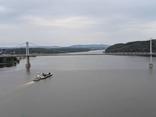 barge on Hudson River